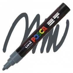 ΜΑΡΚΑΔΟΡΟΣ POSCA PC-5M ΣΚΟΥΡΟ ΓΚΡΙ